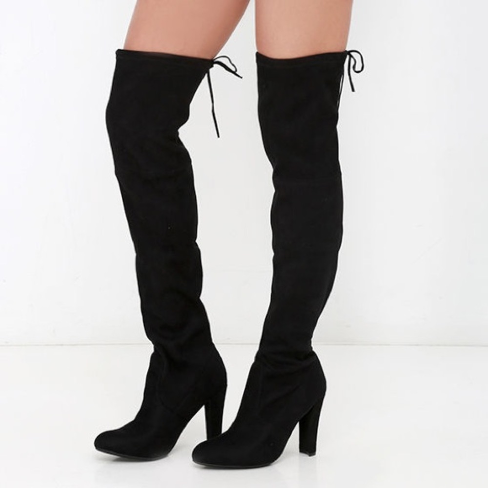 Steve Madden Black Over The Knee Boots